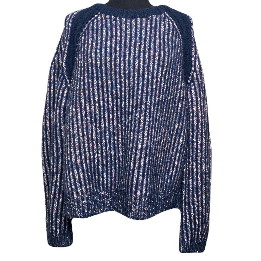 J. Crew‎ Space-dyed Crewneck Merino Wool Blend Sweater Multicolor Women's M